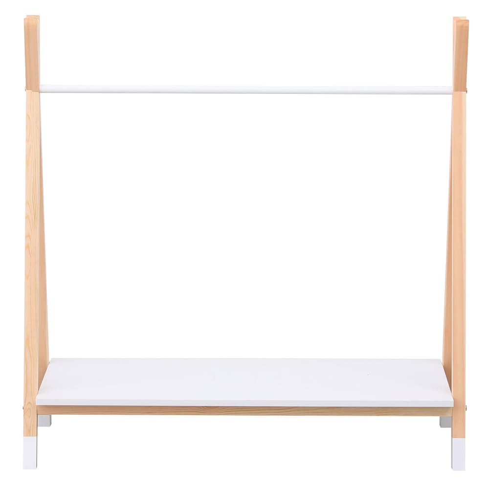 Penderie pour enfant en bois de pin avec étagère blanche (Happy Garden) - Image 2