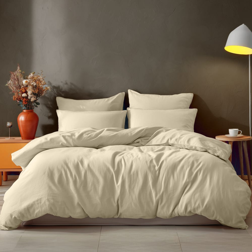 Housse de couette en coton  ficelle 240x220 cm