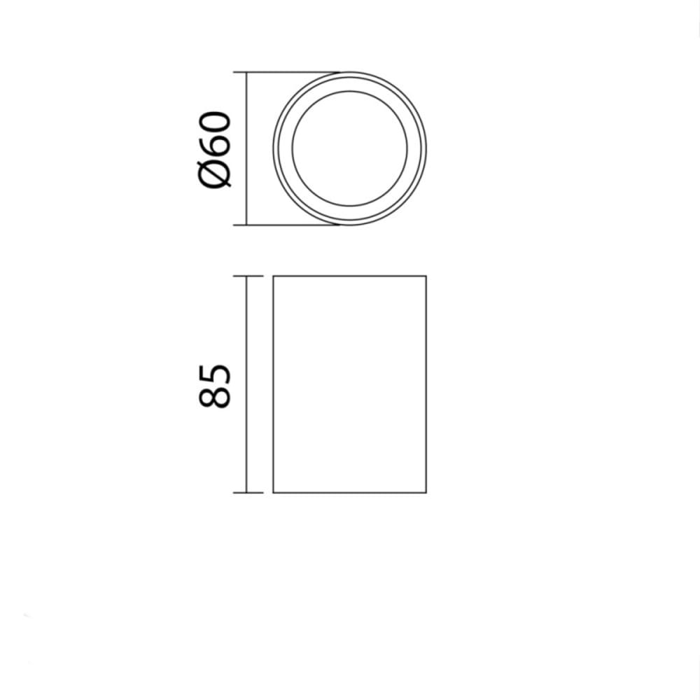 Spot cylindrique en métal blanc — vue 4