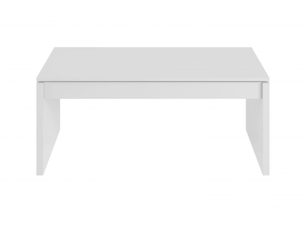 Table basse à  plateau relevable L102cm x H43/54cm - Blanc