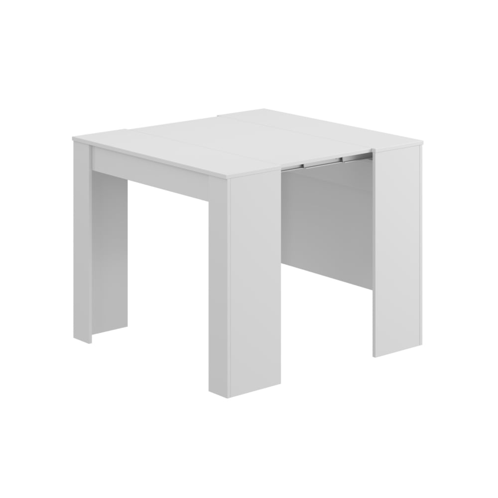 Mesa comedor consola extensible blanco brillo, 50-235cm x 90cm x 78cm
