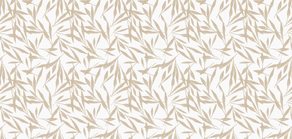 Carta da parati panoramica con stampa di piante, beige 375 x -