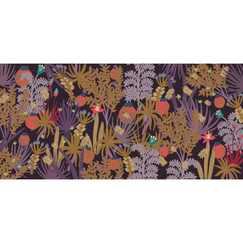 Papel pintado panoramico de vegetación de cactus, ciruela 15 - Maisons du Monde