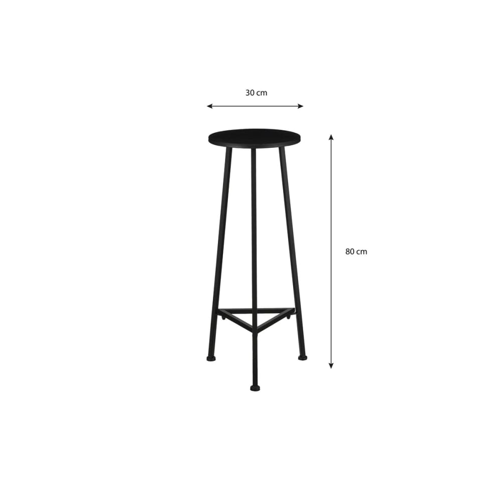 Tavolo per piante adine nero  h80xb30xl30cm - Mica Decorations