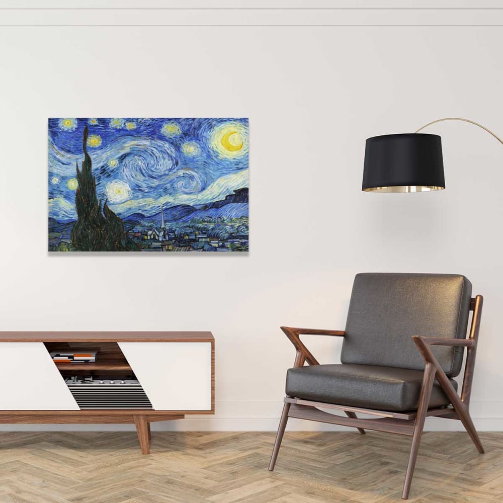Tableau  la Nuit Etoilée de Vincent Van Gogh toile imprimée 120x80 cm