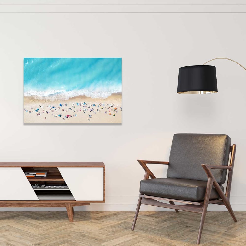 Playa pintando amantes impresión sobre lienzo 90x60cm - Maisons du Monde