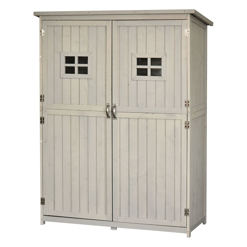 Cobertizo de madera 127.5x50x164 cm gris