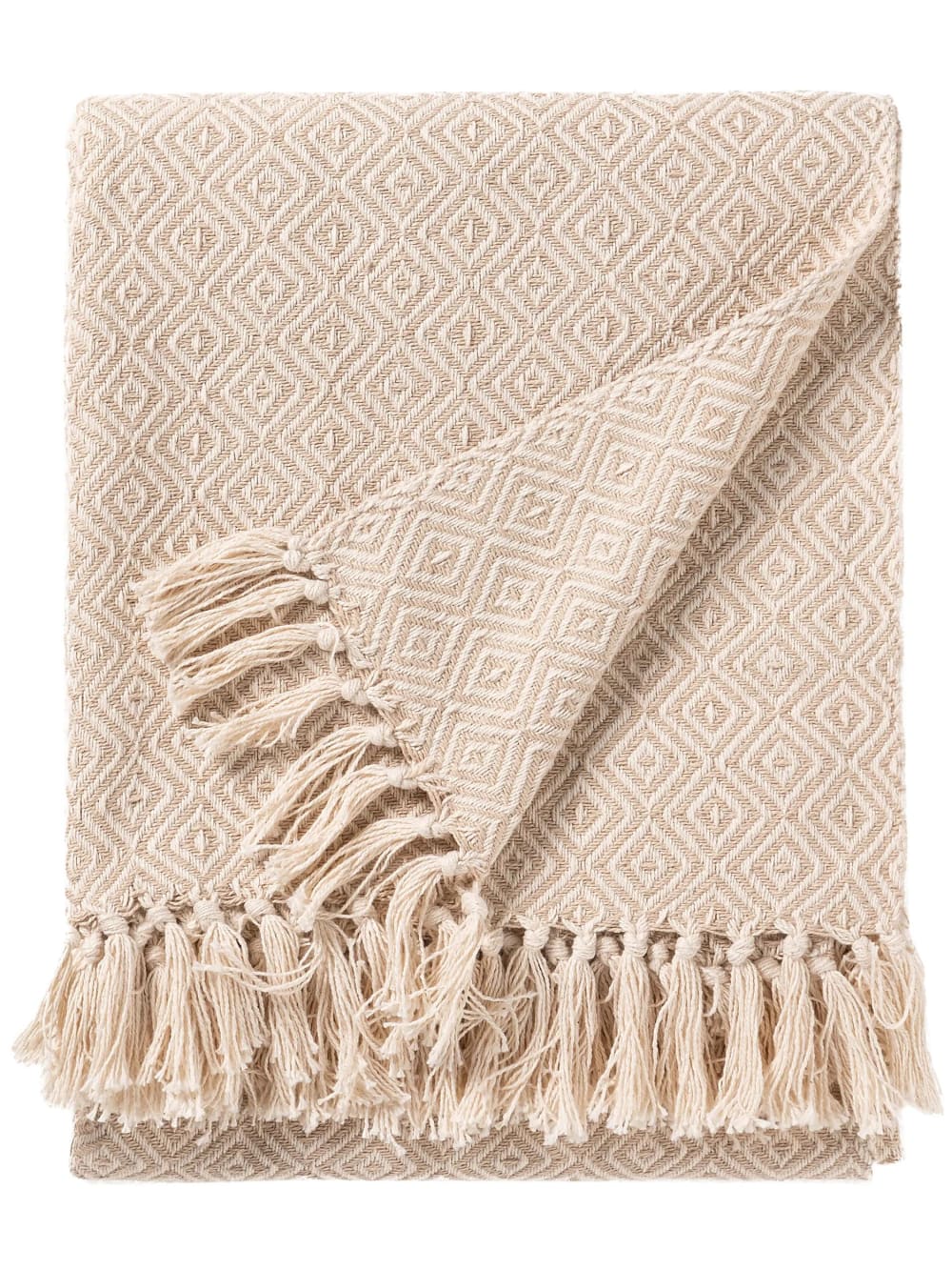 Benuta Baumwolldecke beige 125x150 style landhaus - Baumwolle