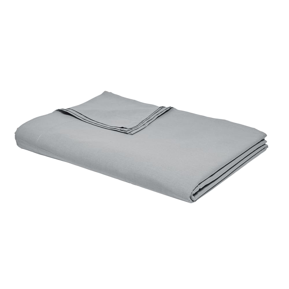 Drap plat pour lit 2 personnes uni 240x300 cm gris — vue 4