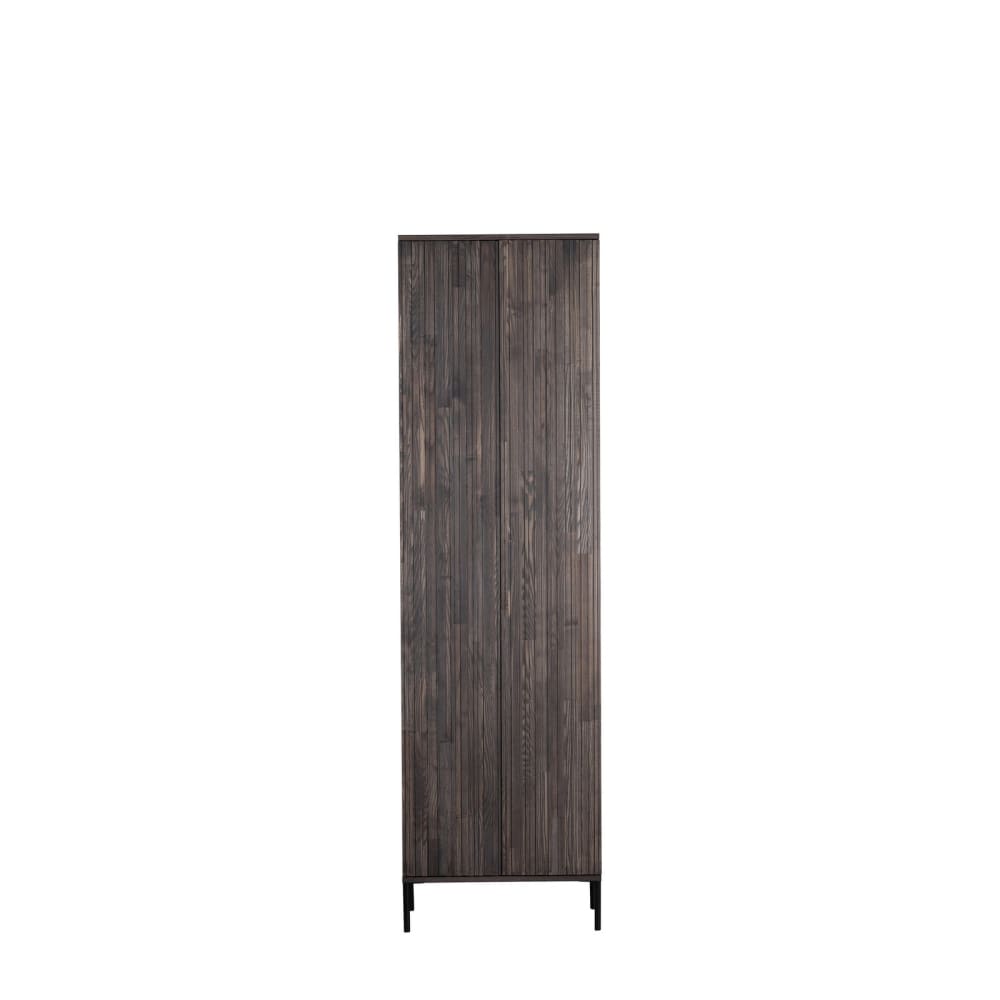 WOOOD 2-türiger Schrank aus Eiche mit Schubladen, braun style modern - Holz