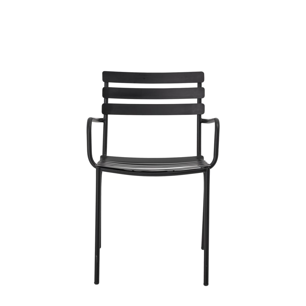 Sedia da pranzo in ferro zincato nero - Nero - Metallo