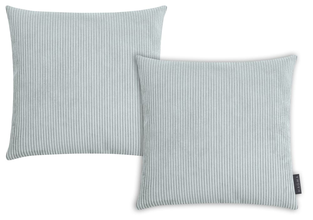 Housses de coussin velours cotelé bleu ciel - Lot de 2 - 40x40