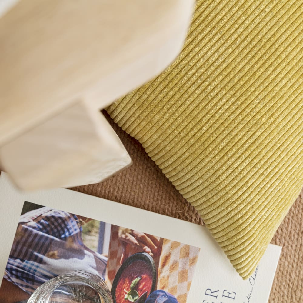 Housses de coussin velours cotelé ivoire- lot de 2-50x50 - Maisons du Monde