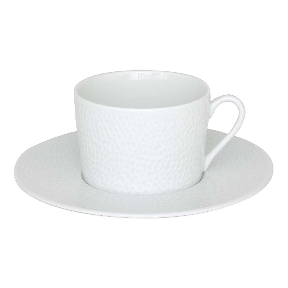 Tasse à thé et sa sous-tasse louna 22 cl blanc en porcelaine
