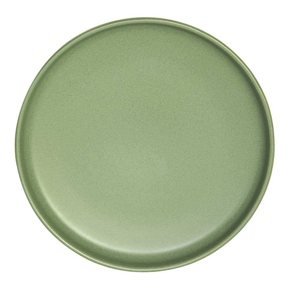 Lot de 6 assiettes à dessert vert amande en grès 22 cm