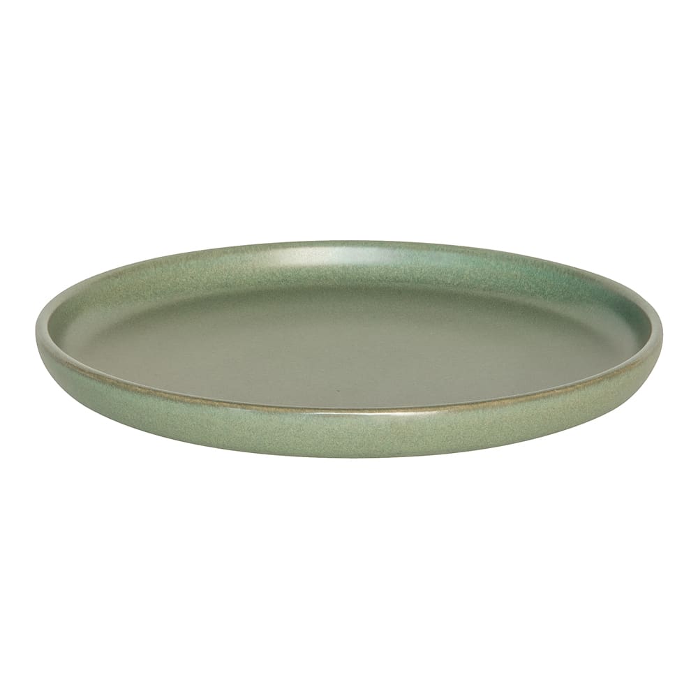 Lot de 6 assiettes à dessert uno amande 22 cm  vertes en grès - Maisons du Monde