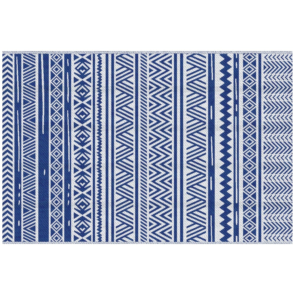 Tapis extérieur style graphique réversible - dim. 2,74L x 1,82l m