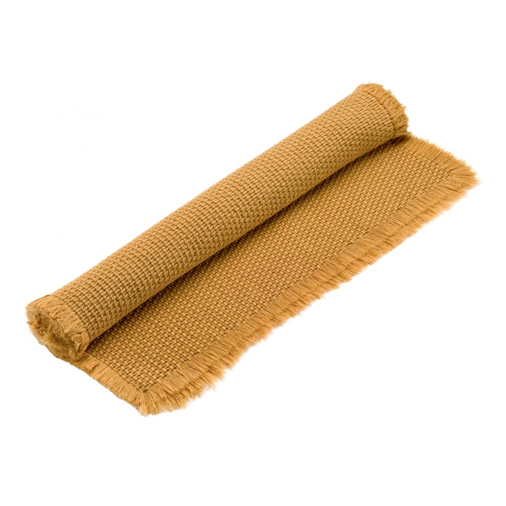 Tapis de bain uni  en coton bronze 54 x 110 cm