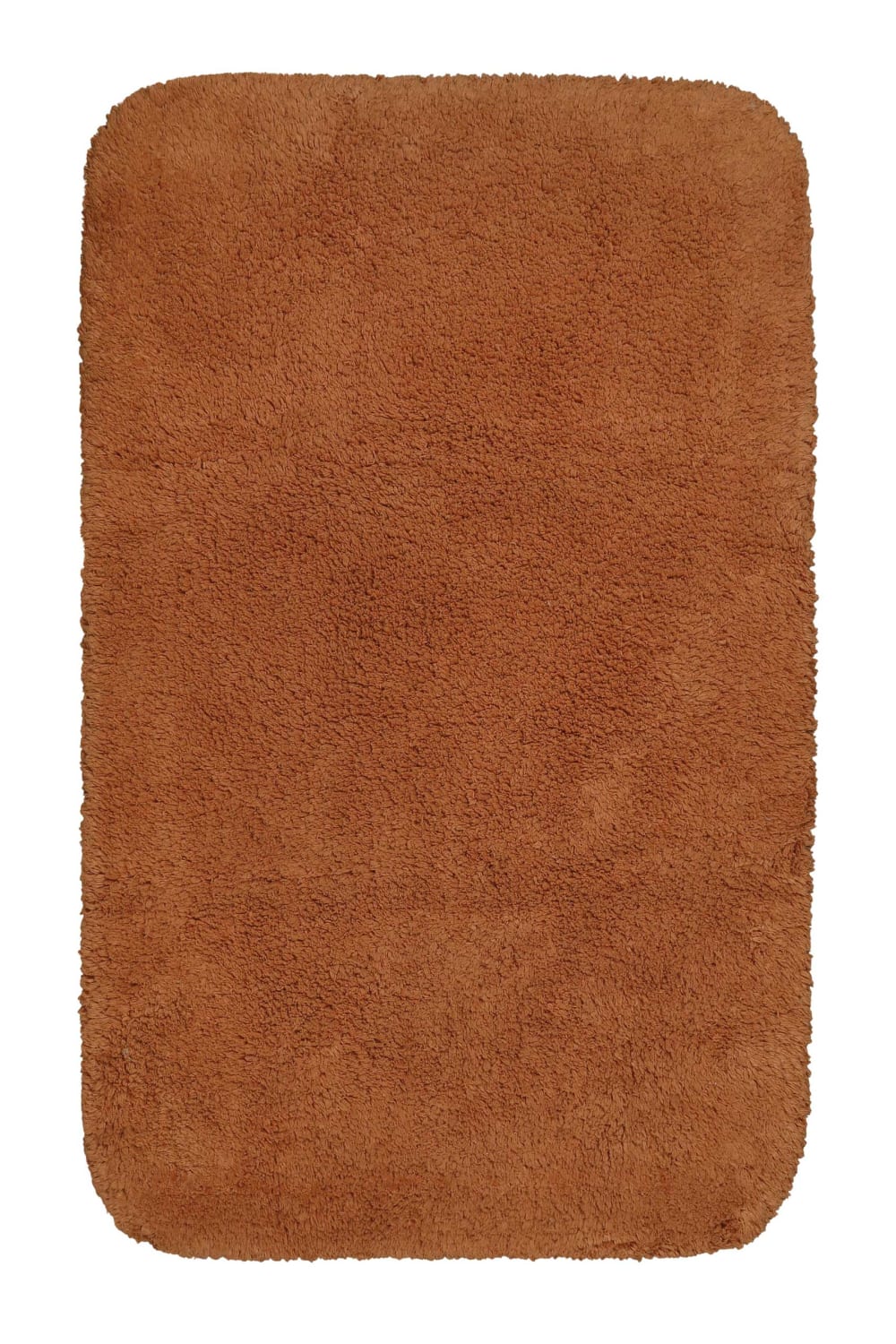 Tapis de bain doux terracotta coton 80x150
