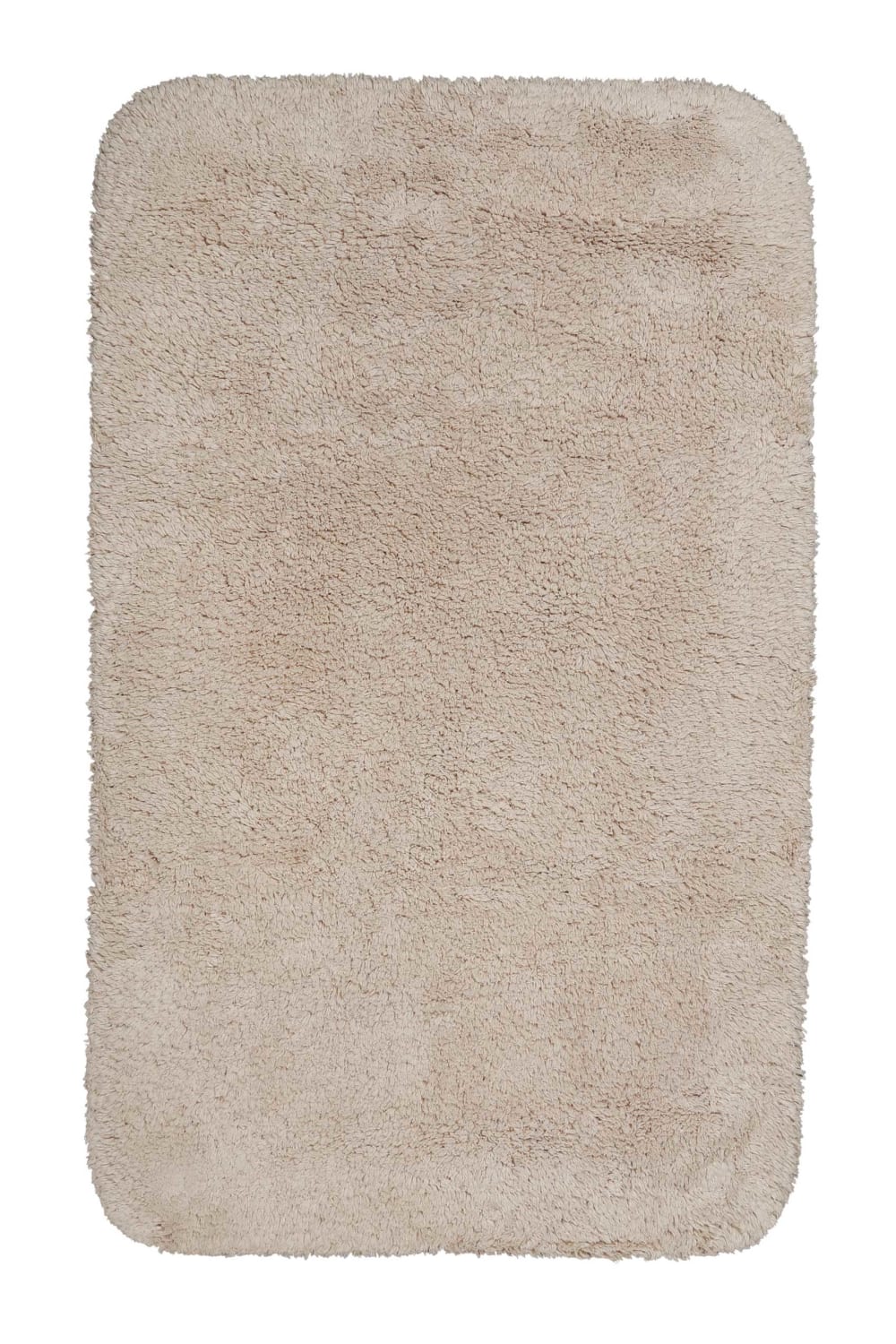 Tapis de bain doux beige sable coton 70x120