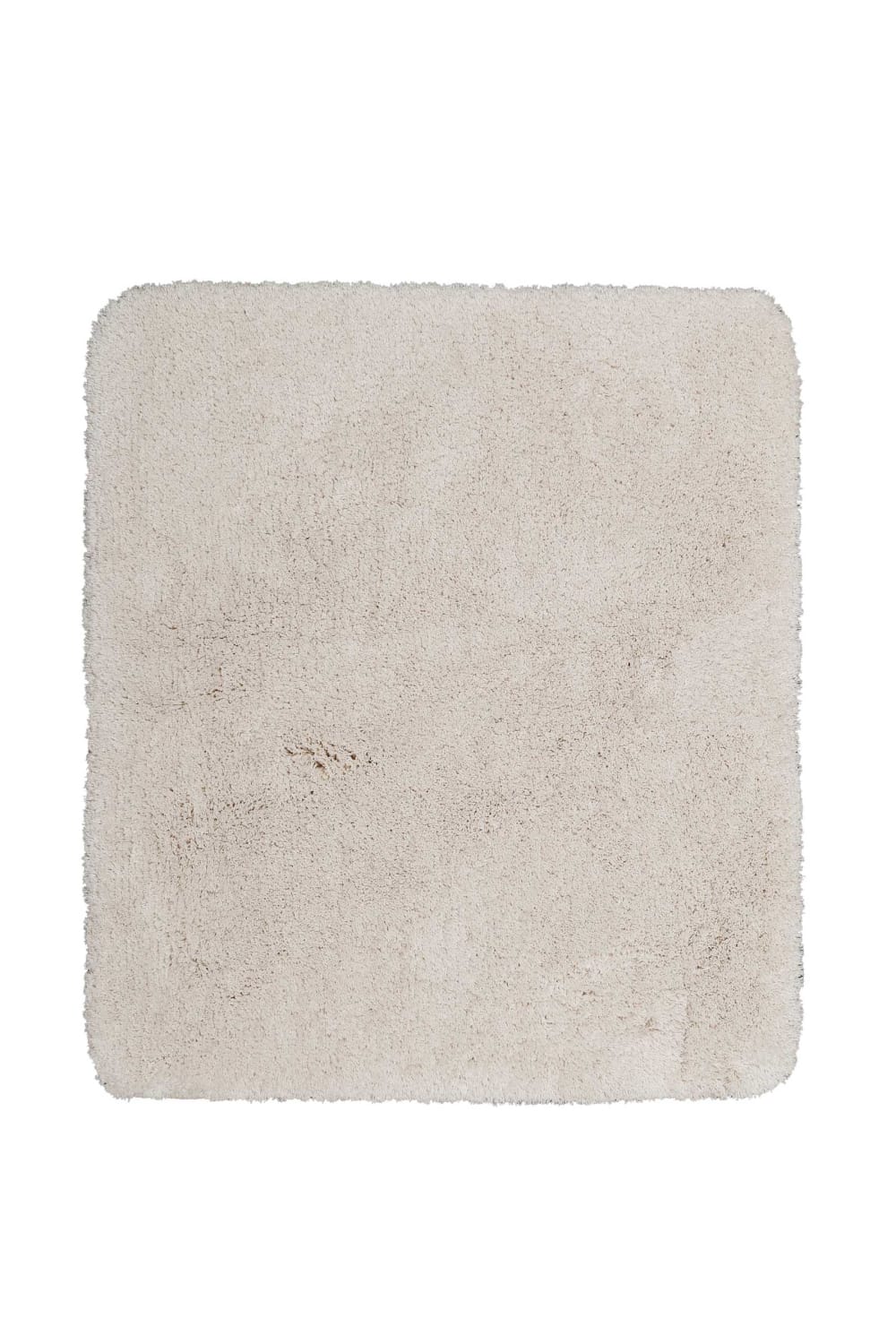 Tapis de bain microfibre très doux uni blanc crème 55x65
