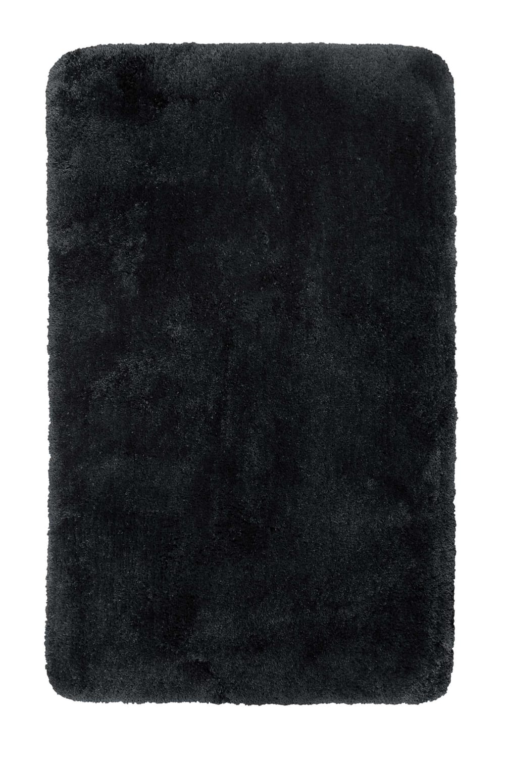 Homie Living Weicher Hochflor Badteppich schwarz, rutschfest 60x100 style modern Öko-Tex Zertifikat - Pes - Polyester