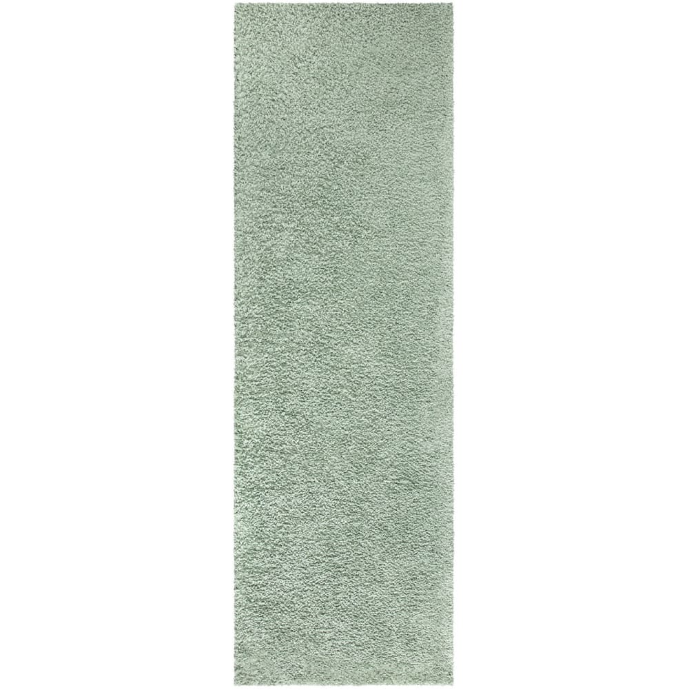 Tapis à Poils Longs SOFTY Vert Amande 80x300cm