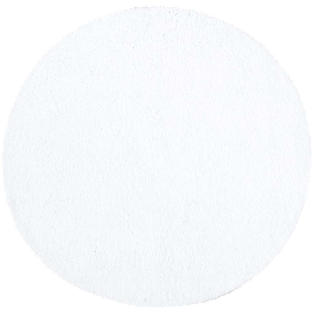 Tapis à Poils Longs Rond SOFTY Blanc Neige 160x160cm
