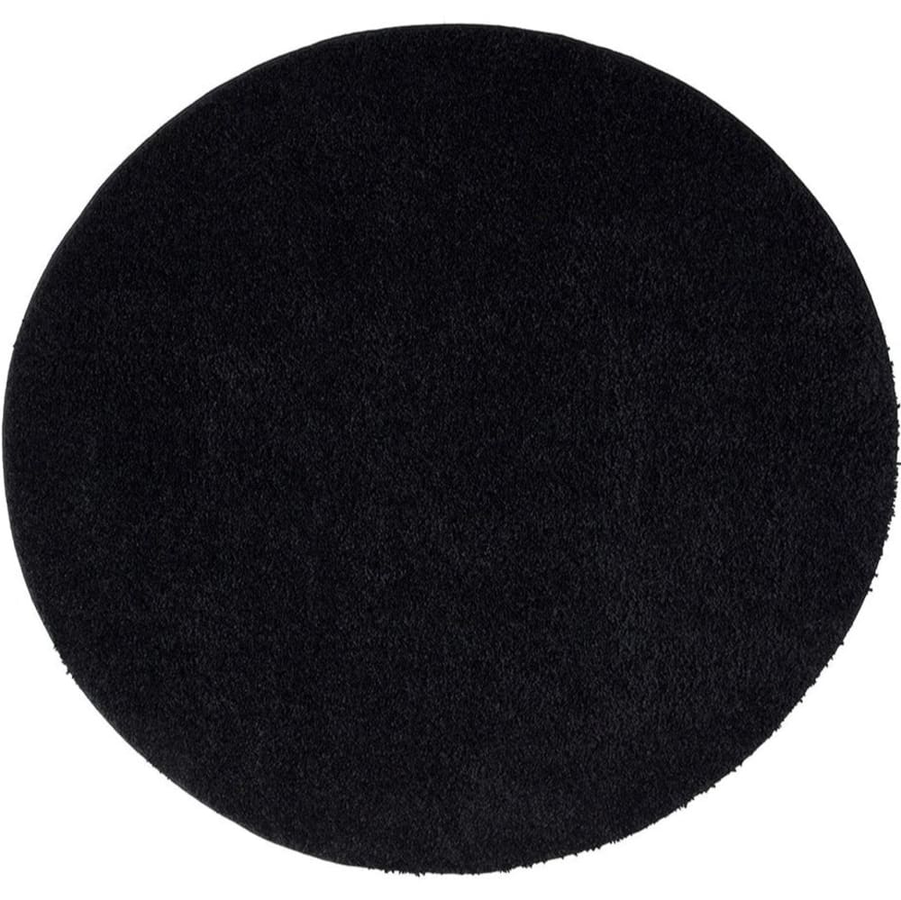 Tapis à Poils Longs Rond SOFTY Noir Anthracite 200x200cm