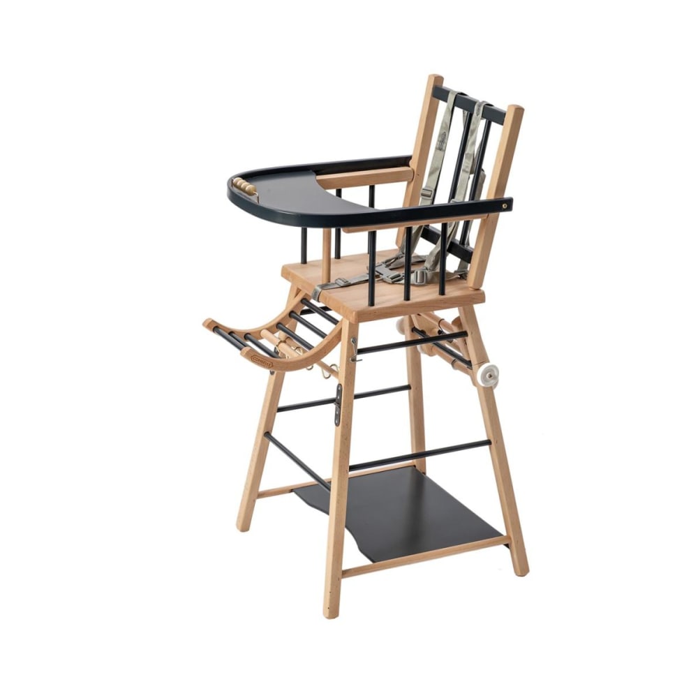 Chaise haute transformable Gris Anthracite