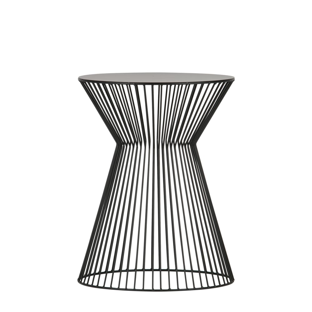 Table d'appoint en métal noir Table d'appoint en métal noir