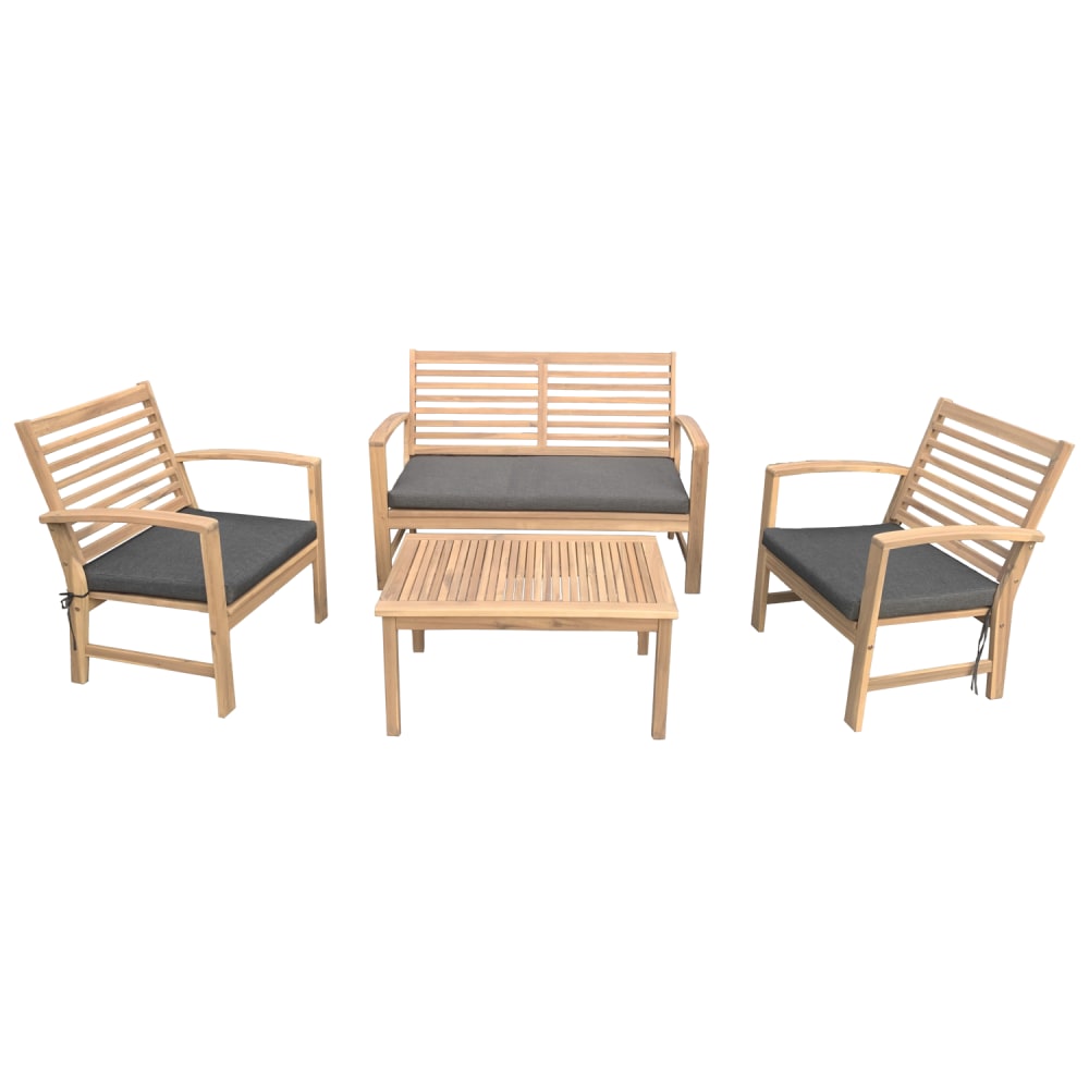 Conjunto de 4 plazas en acacia