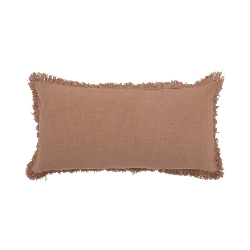 Cojín de algodón marrón 70x35 cm