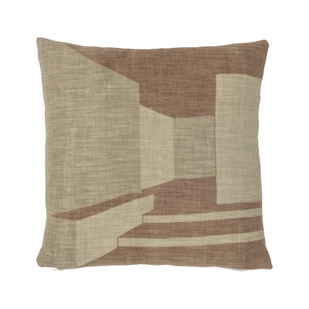 Cojín de algodón beige 45x45 cm