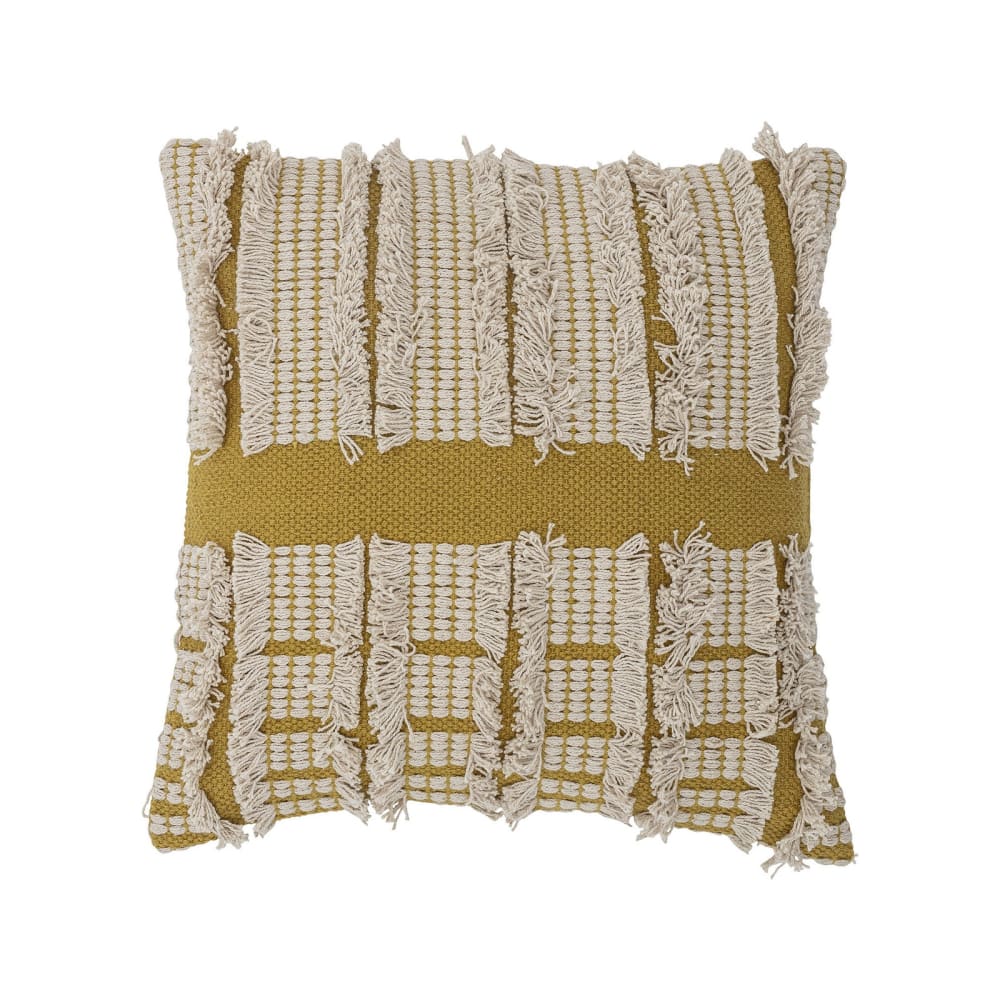 Cojín de algodón amarillo W45xH45 cm