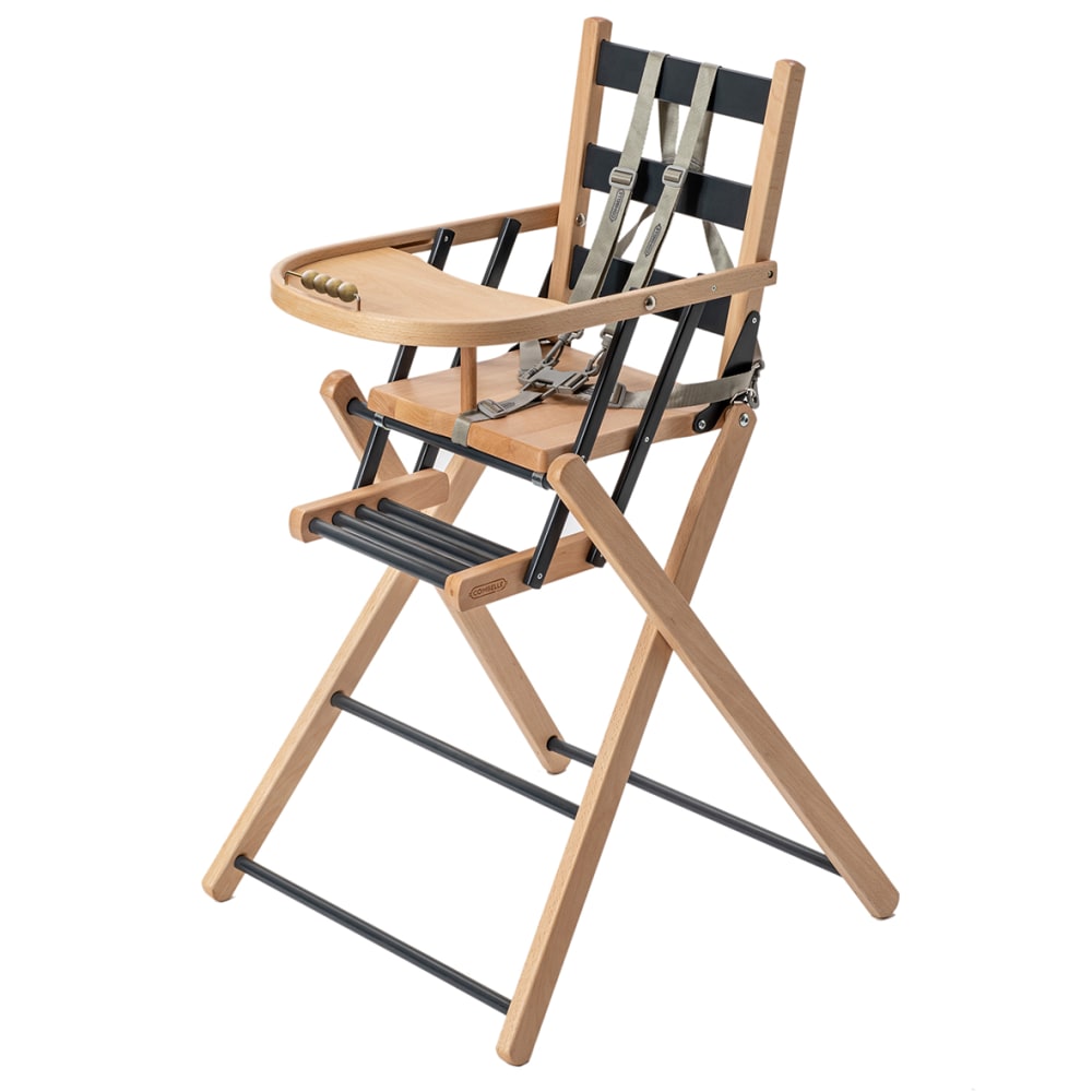 Chaise haute  extra-pliante Gris Anthracite