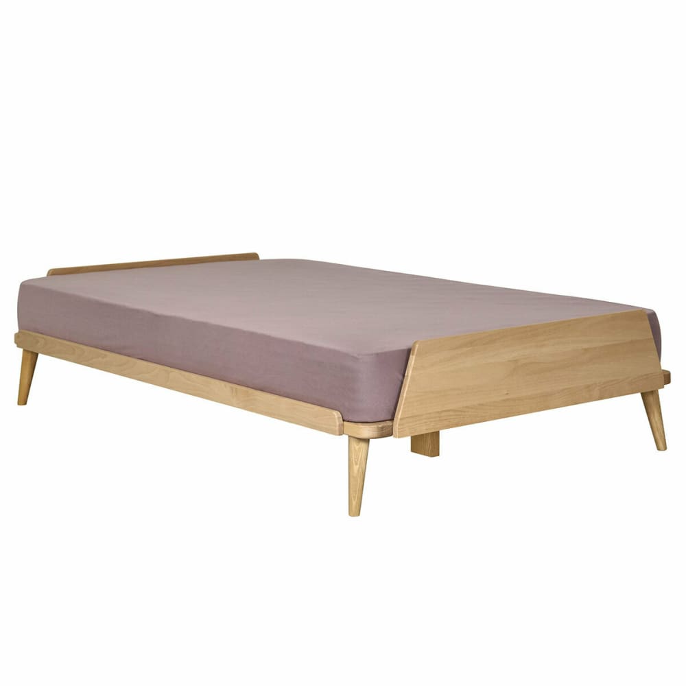 Pack lit avec matelas bois massif 120x190 cm