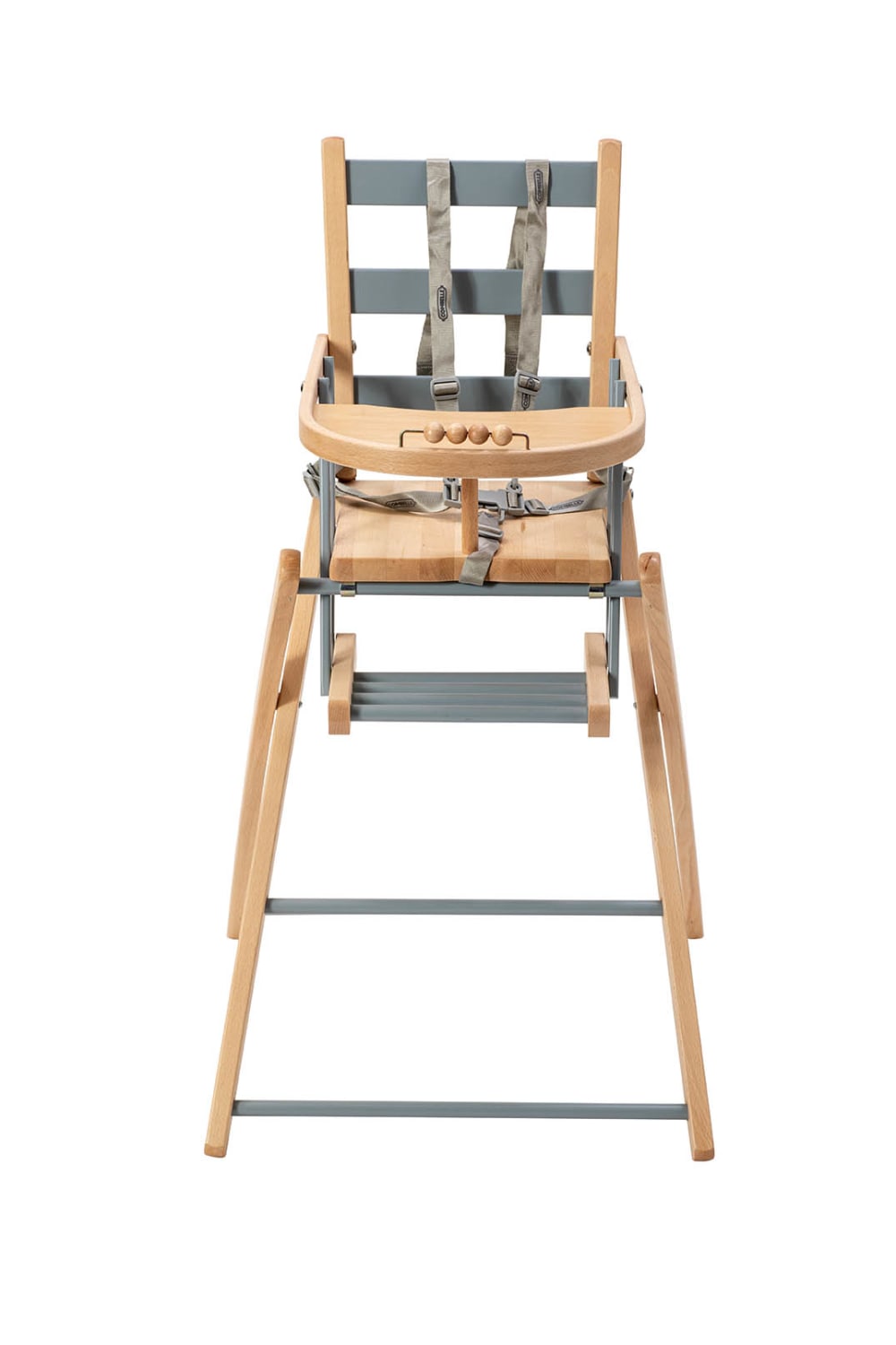 Chaise haute  extra-pliante Bleu Gris