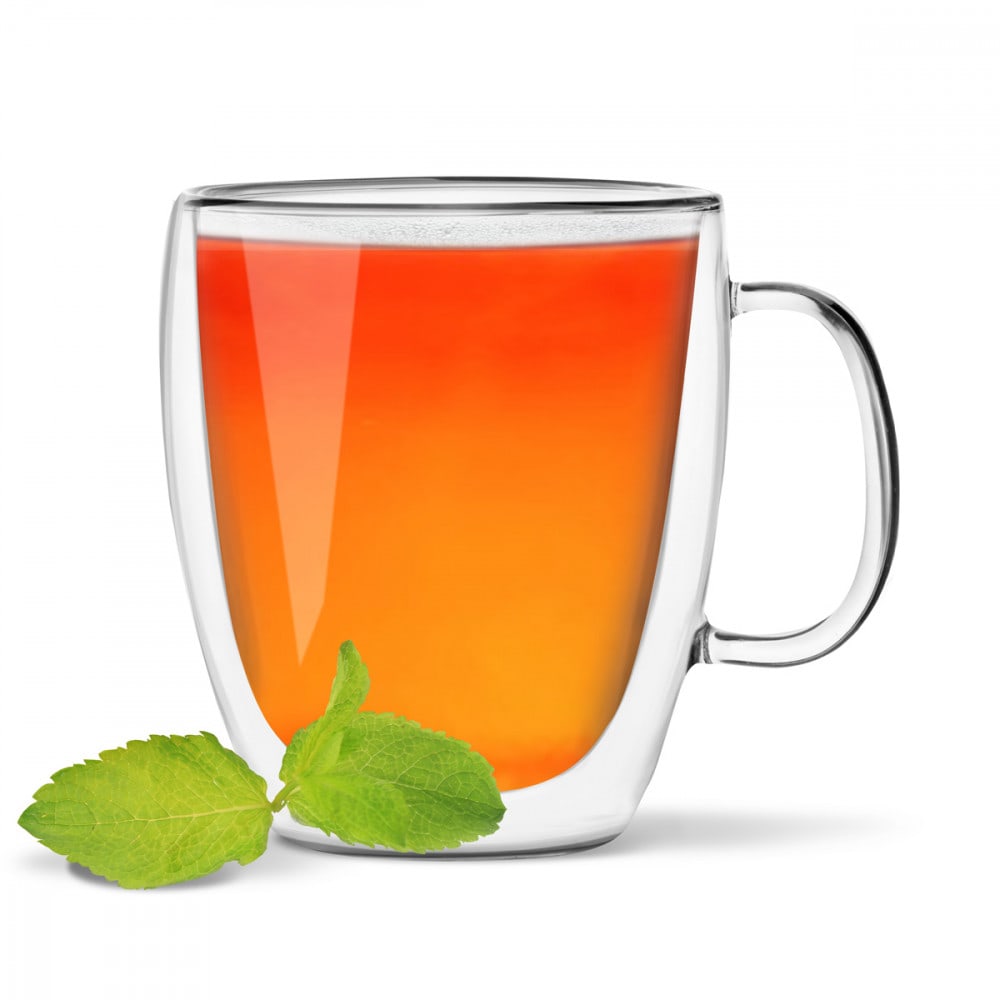 Vialli Grande tasse double paroi 480ml en verre transparent style contemporain