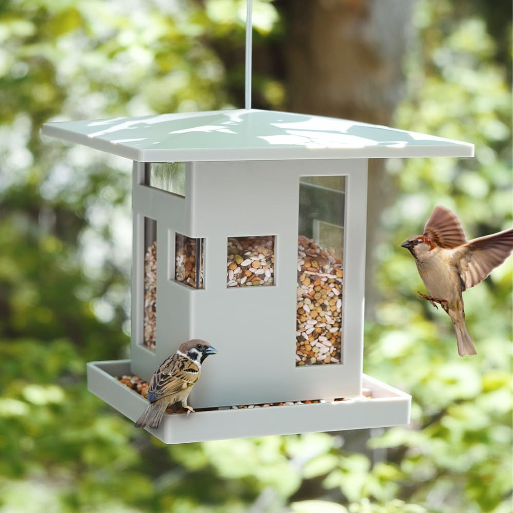 Mangeoire à oiseaux en plastique gris - Maisons du Monde