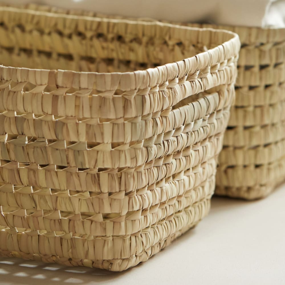 Panier de rangement rectangle osier naturel 24 x 37 - Maisons du Monde