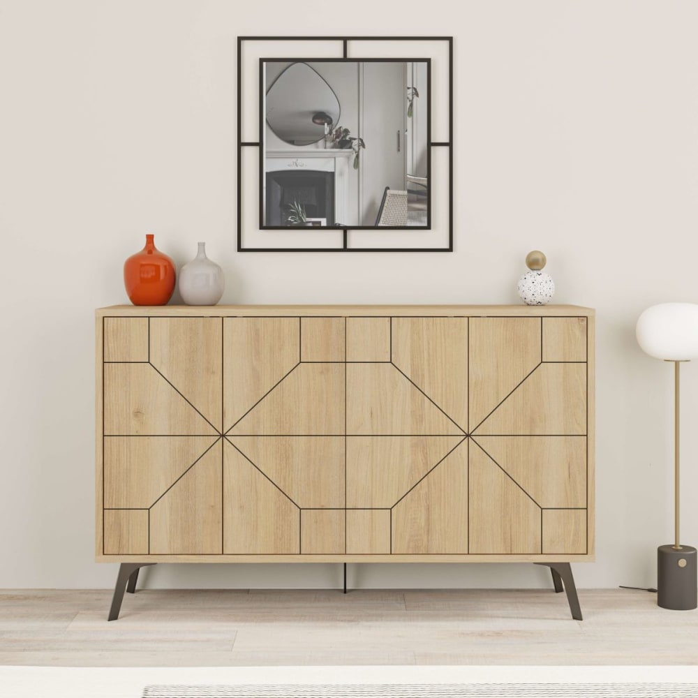 Consola baja 123 cm efecto roble - Maisons du Monde