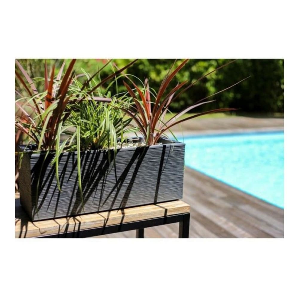 Balconnière rectangulaire 59x20x23 cm en polypropylène anthracite — vue 3