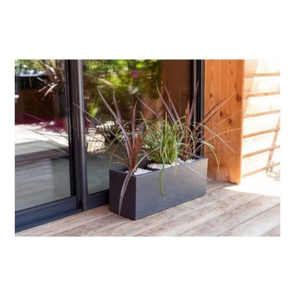Balconnière rectangulaire 59x20x23 cm en polypropylène anthracite — vue 4
