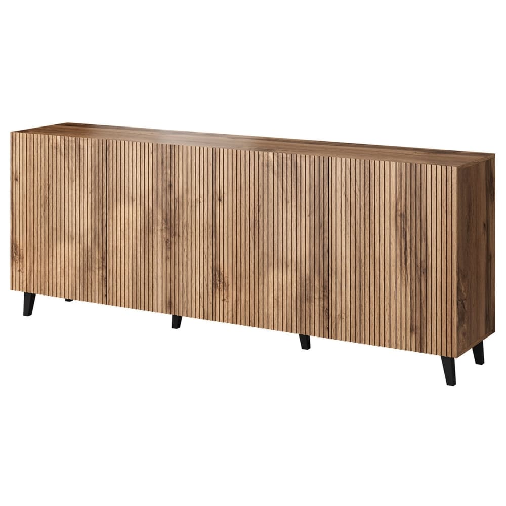 Buffet bas contemporain 200 cm bois