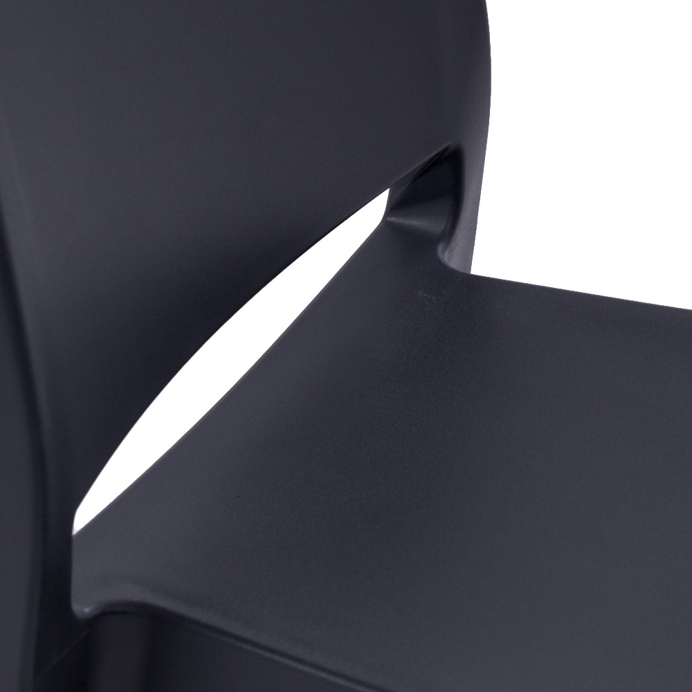 Set 4 sgabelli in polipropilene colore antracite - Zanini Design
