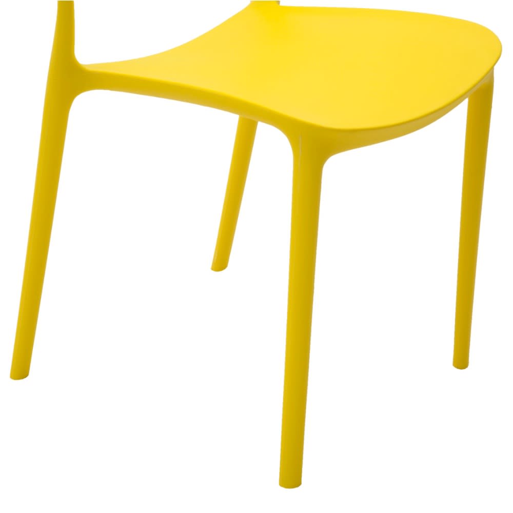 set 4 sedie impilabili in polipropilene gialle - Zanini Design