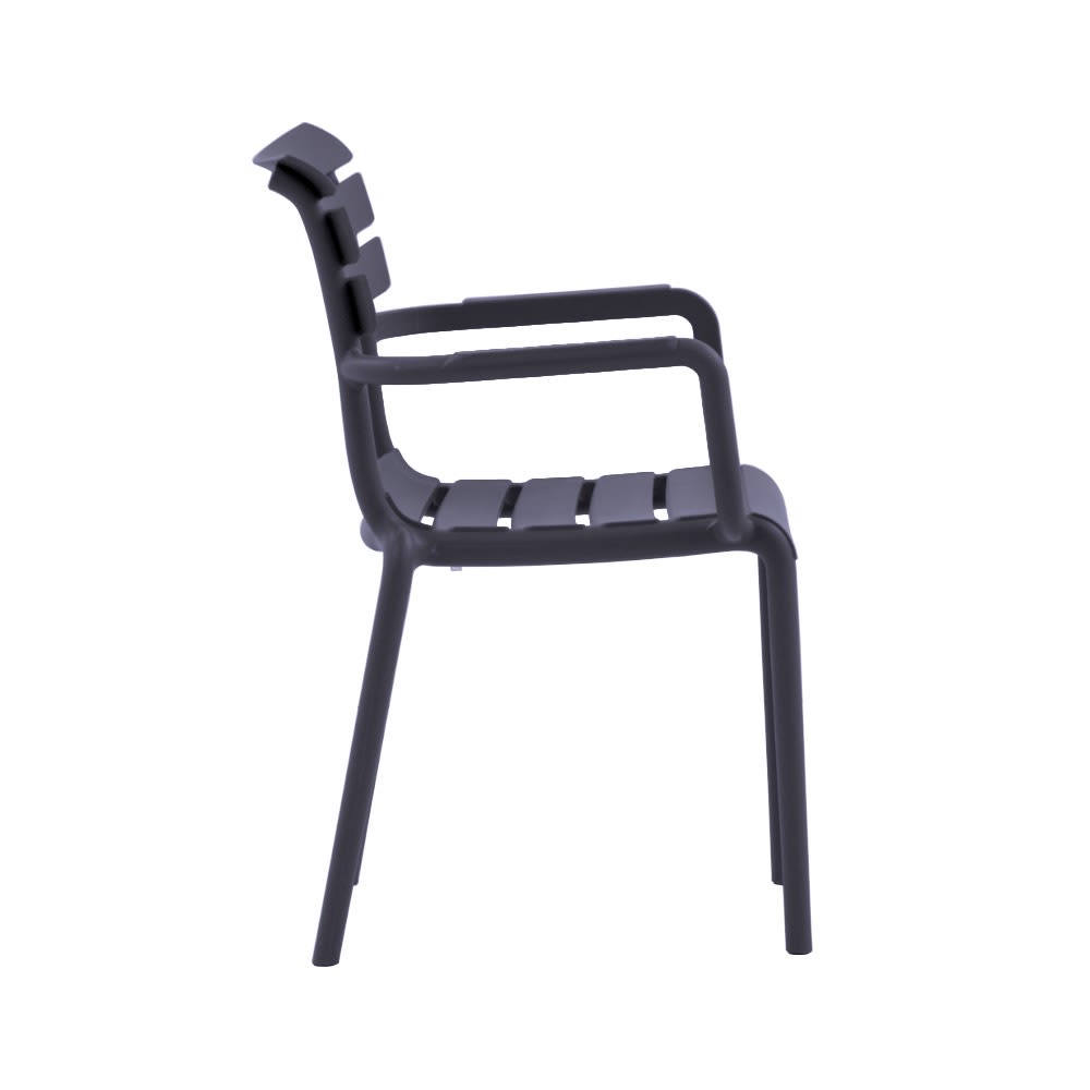 Set 2 poltrone in polipropilene colore antracite - Zanini Design