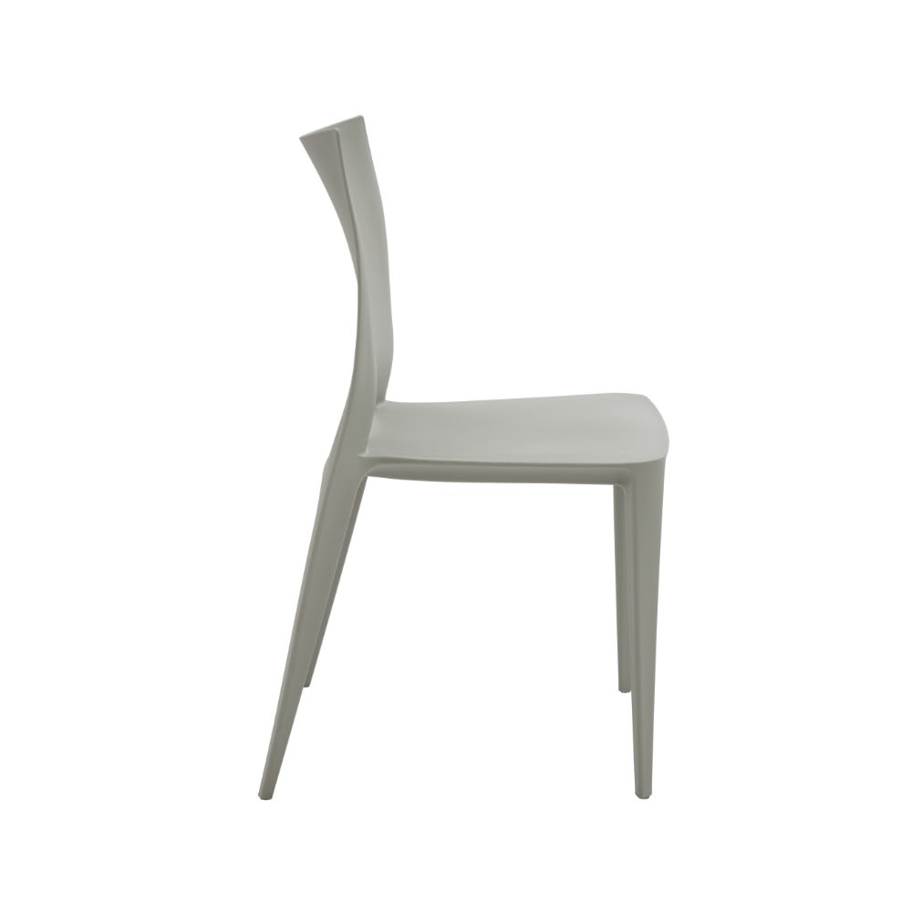 Set 2 sedie impilabili in polipropilene colore grigio - Zanini