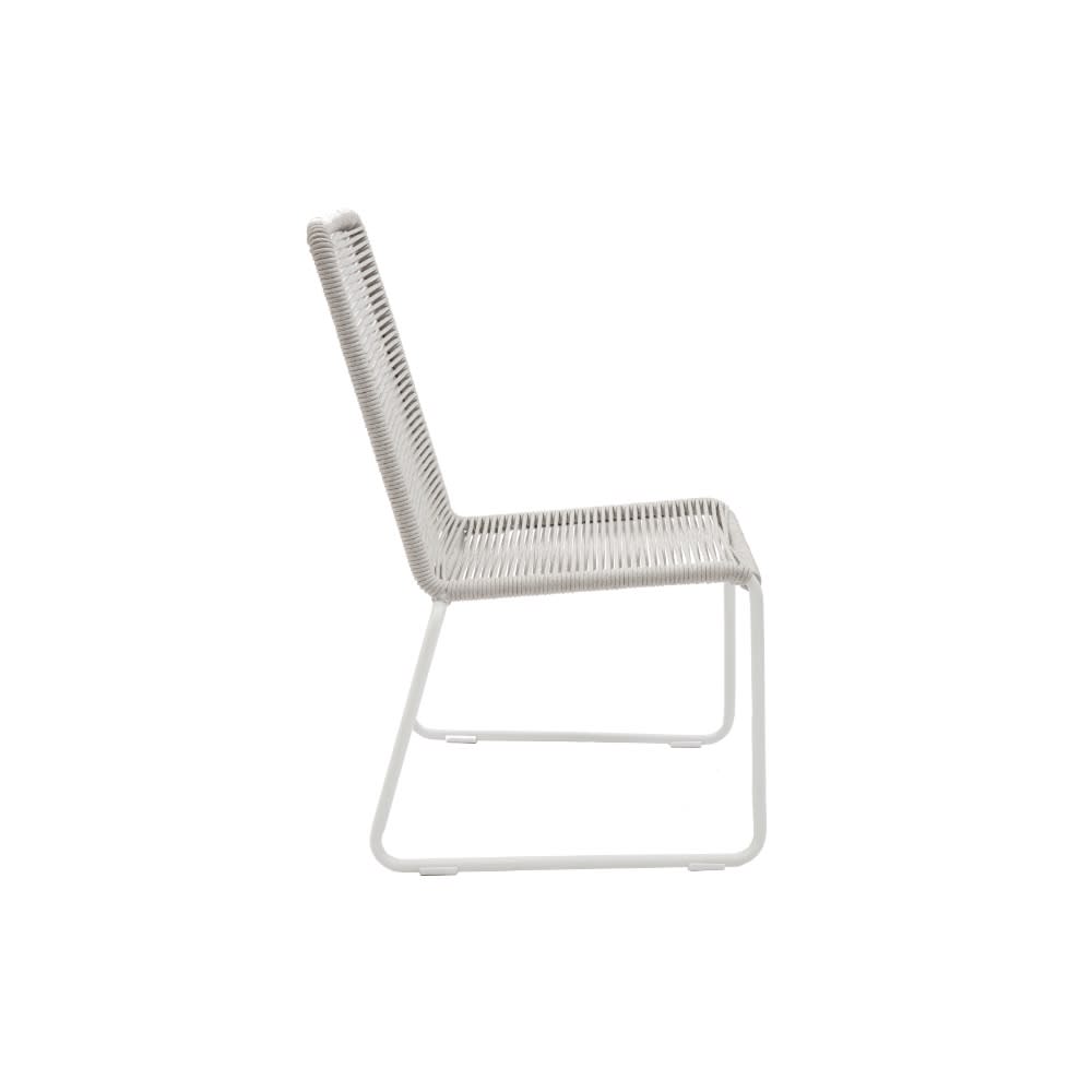 Set 4 sedie impilabili in corda colore bianco - Zanini Design